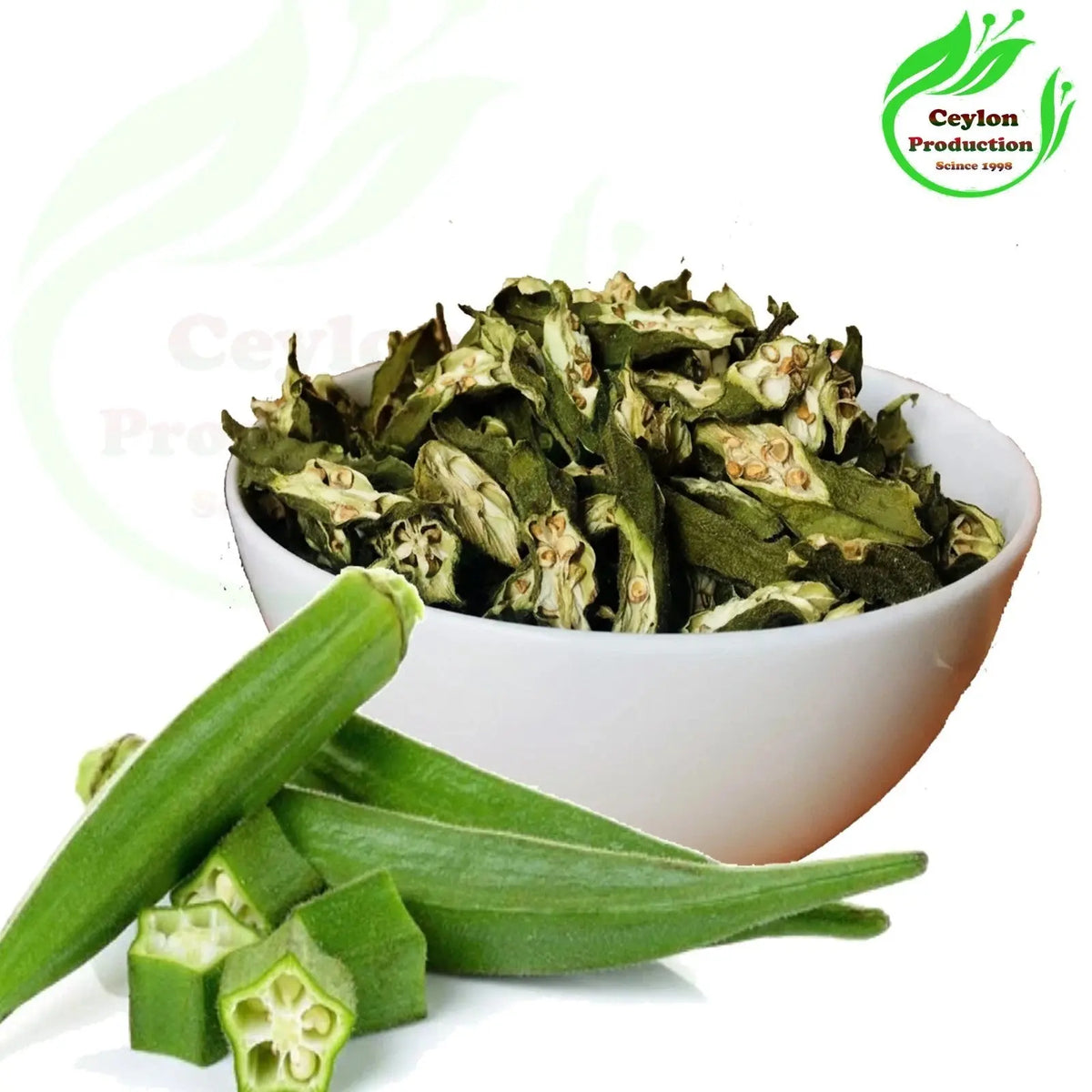 Organic Dried Okra Slices 2-4cm Cut Natural Lady Finger for Soup Cooking Tea
