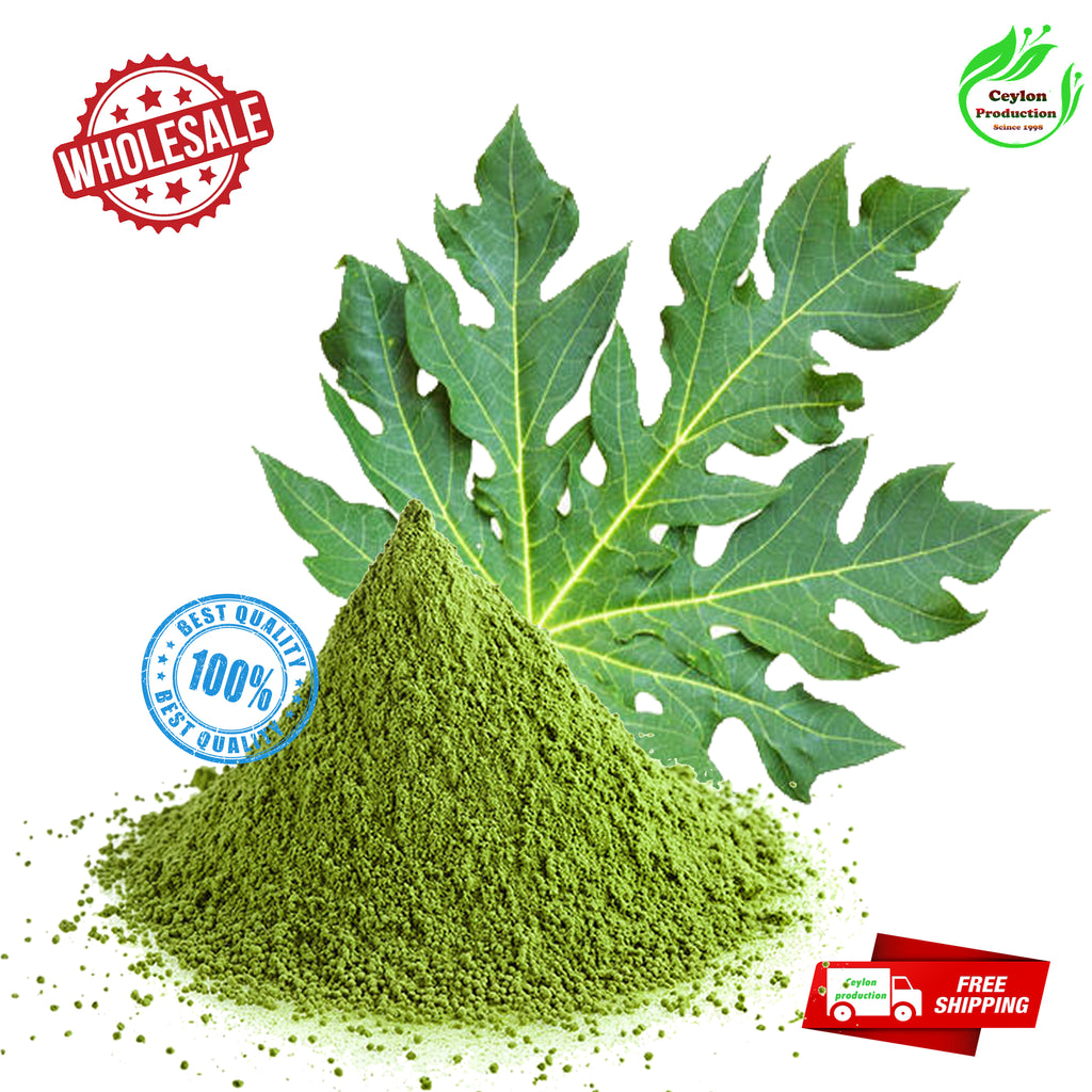 Ceylon Dried Papaya Leave ground Powder Organic(Carica papaya)100% non GMO/MSG