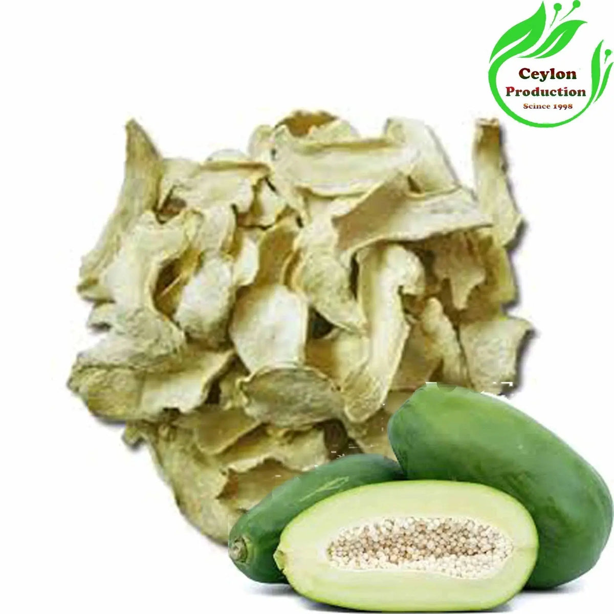 Green Papaya fruit Slices(1-4cm)Dried Organic Carica papaya pawpaw papaia tree