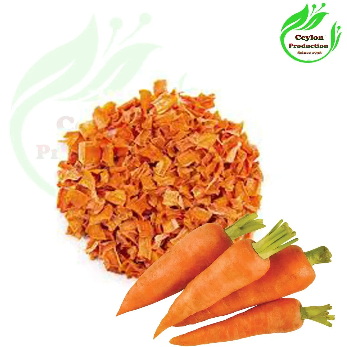 Carrot Flakes 1-2cm Organic Dried Natural Dehydrated Cooking Vegetable